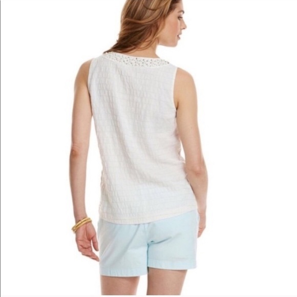 VINEYARD VINES Shimmer Beaded Linen Tank Top Sz 0 - Picture 8 of 8